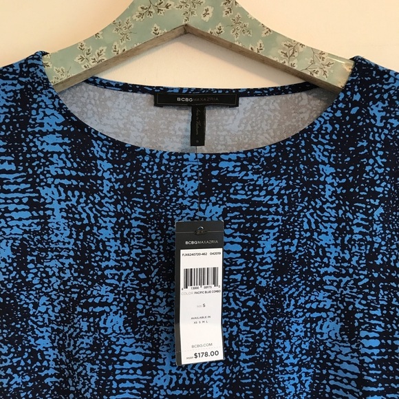 BCBGMaxAzria | NWT Blue Dot Shift Dress - Picture 2 of 4